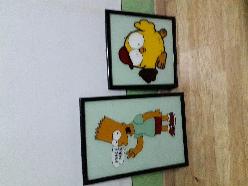 Quadros Simpson em vidro