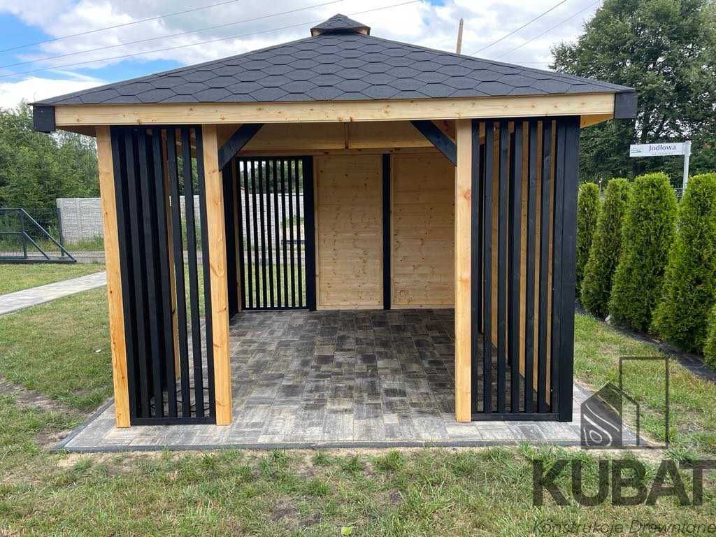 Nowoczesna altana ogrodowa 3x3.5 |altanka drewniana| altana z lamelami