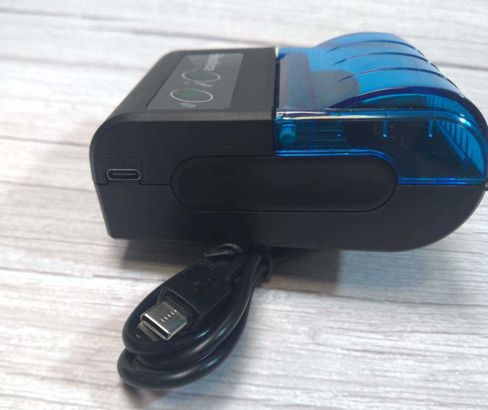 Автономний Bluetooth термопринтер Bisofice для чеків USB-C 58мм POS