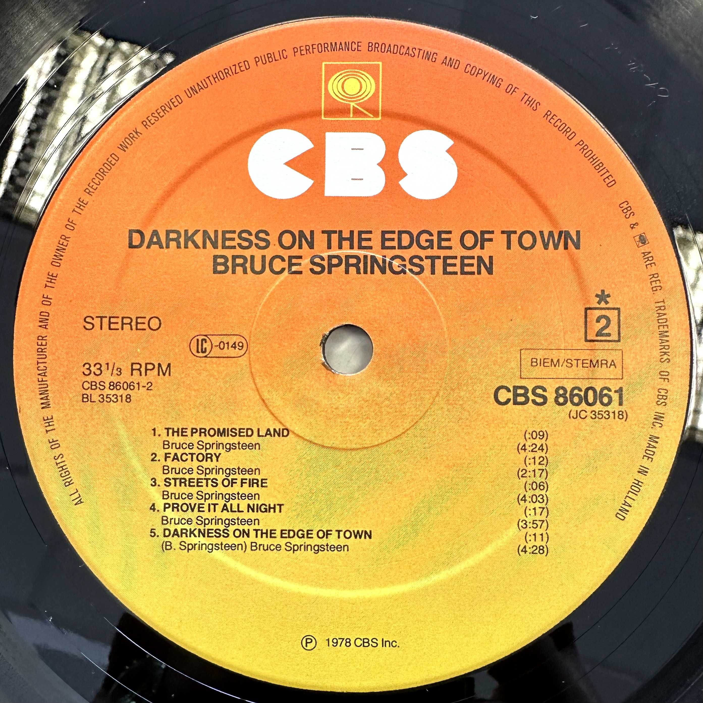 Bruce Springsteen - Darkness on the Edge of Town (1978, Holland)