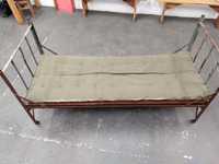 Łóżko wojskowe składane, do piętrowania z materacem