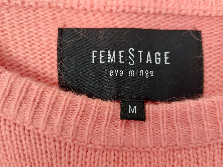 Uroczy sweterek Eva Minge z angora, s,m,36