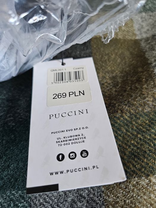 Czarna kosmetyczka Puccini z eko skóry, nowa