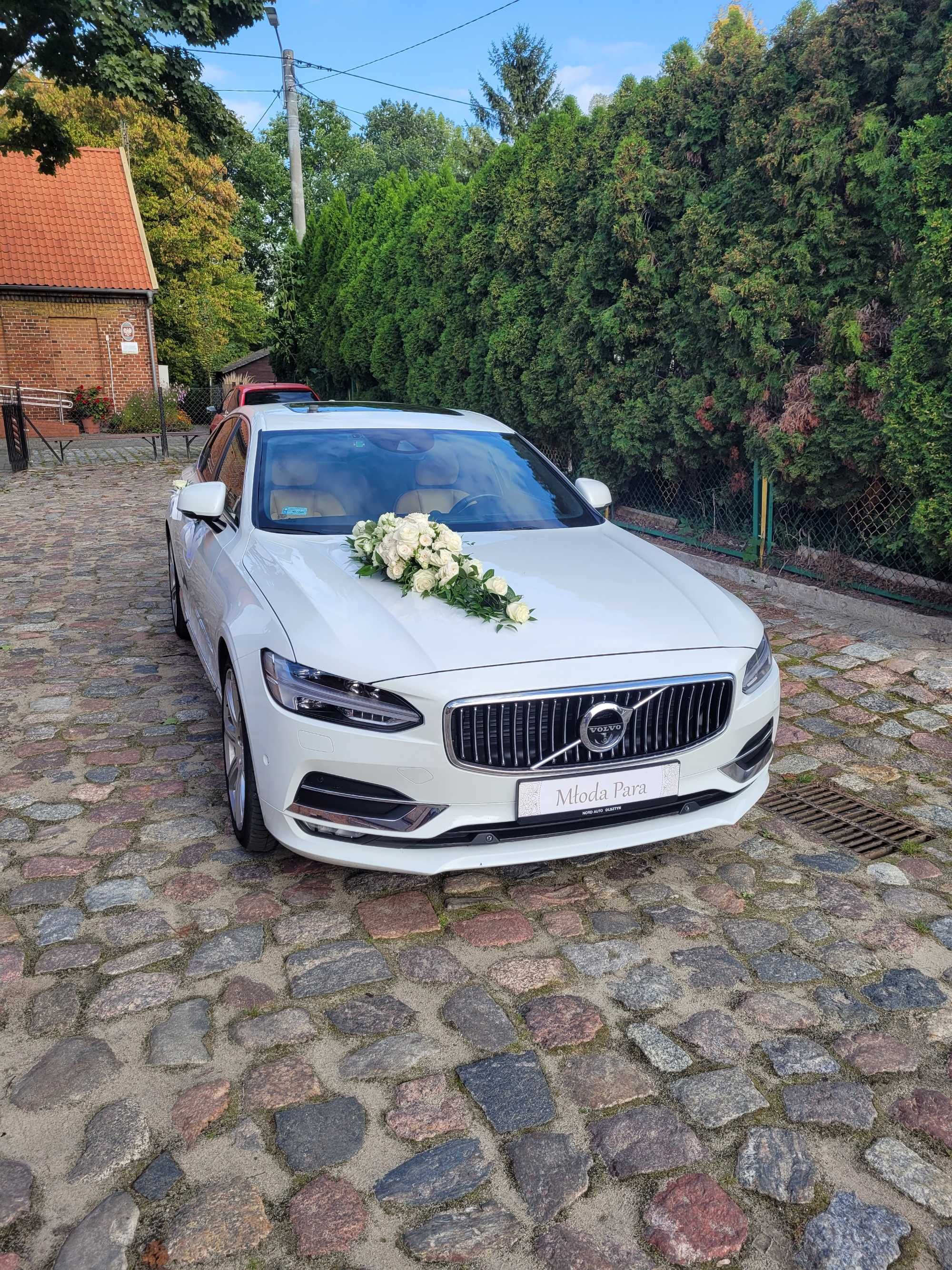 Limuzyna Auto do ślubu / Piękne Białe Volvo S90 / Samochód na wesele