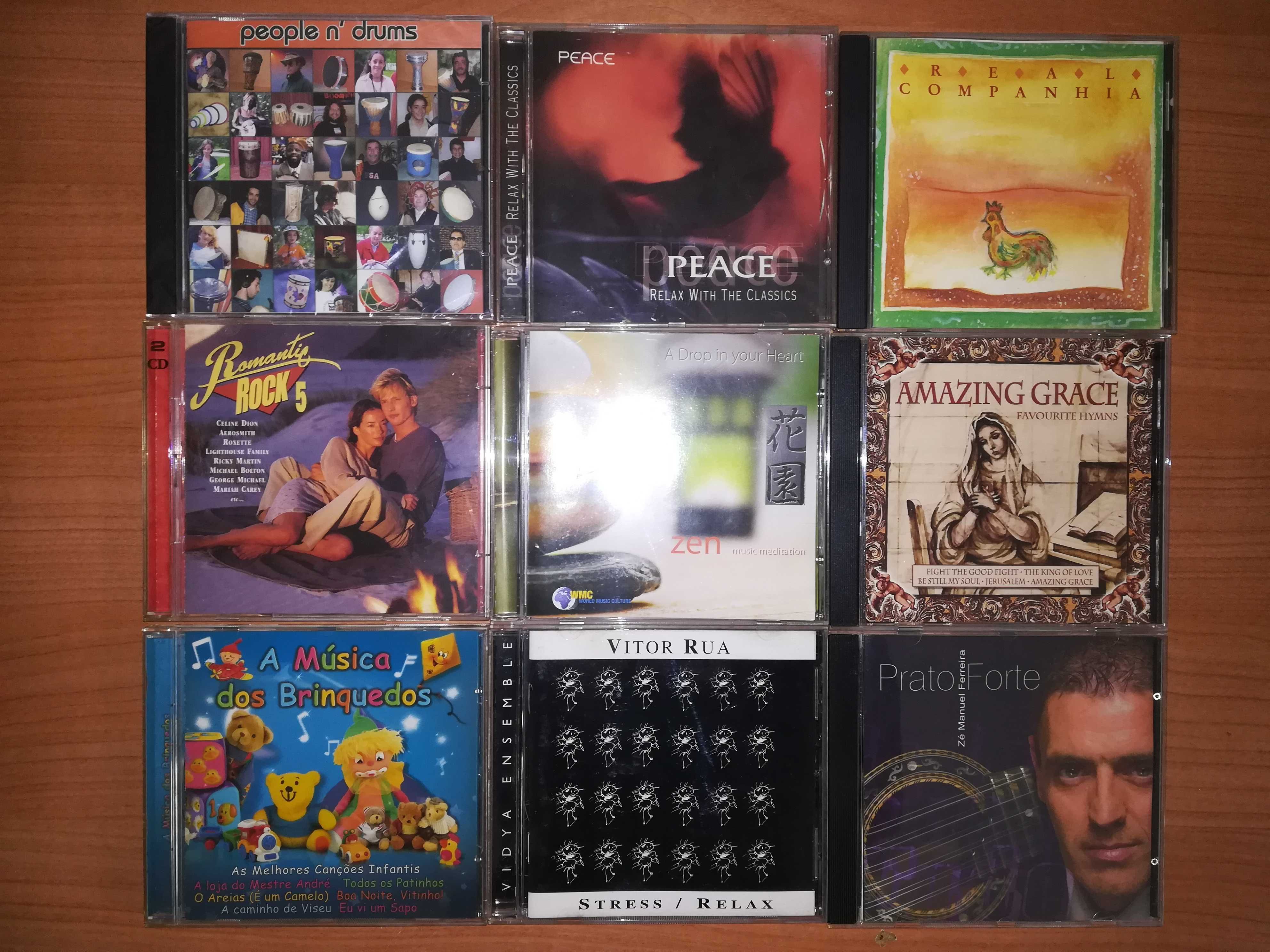 CDs, vários artistas/bandas/estilos. Preço de €1 a €5