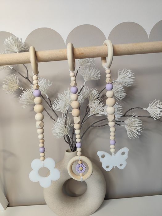 Zawieszki do baby gym dla dziewczynki/ zabawki do stojaka edukacyjnego