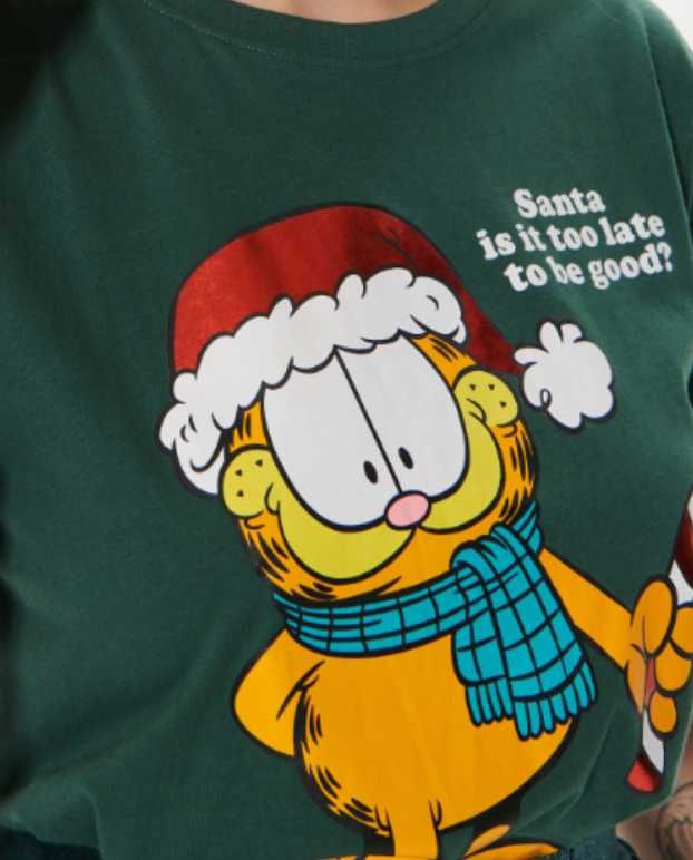 Koszulka damska młodzieżowa świąteczna XL Garfield