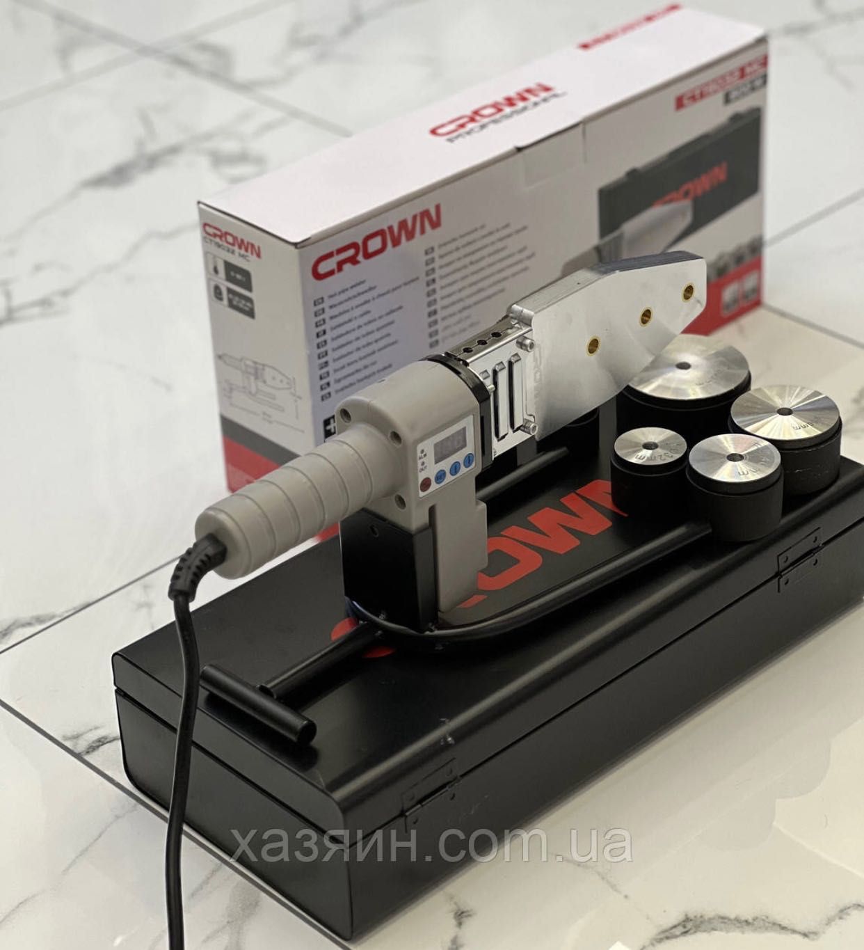 Паяльник для пластиковых труб Crown CT19032 MC ( электронный дисплей)