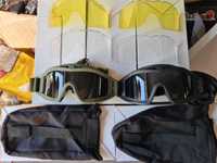 Тактические очки маска Комплектация 3 линзы цвет черный олива койот