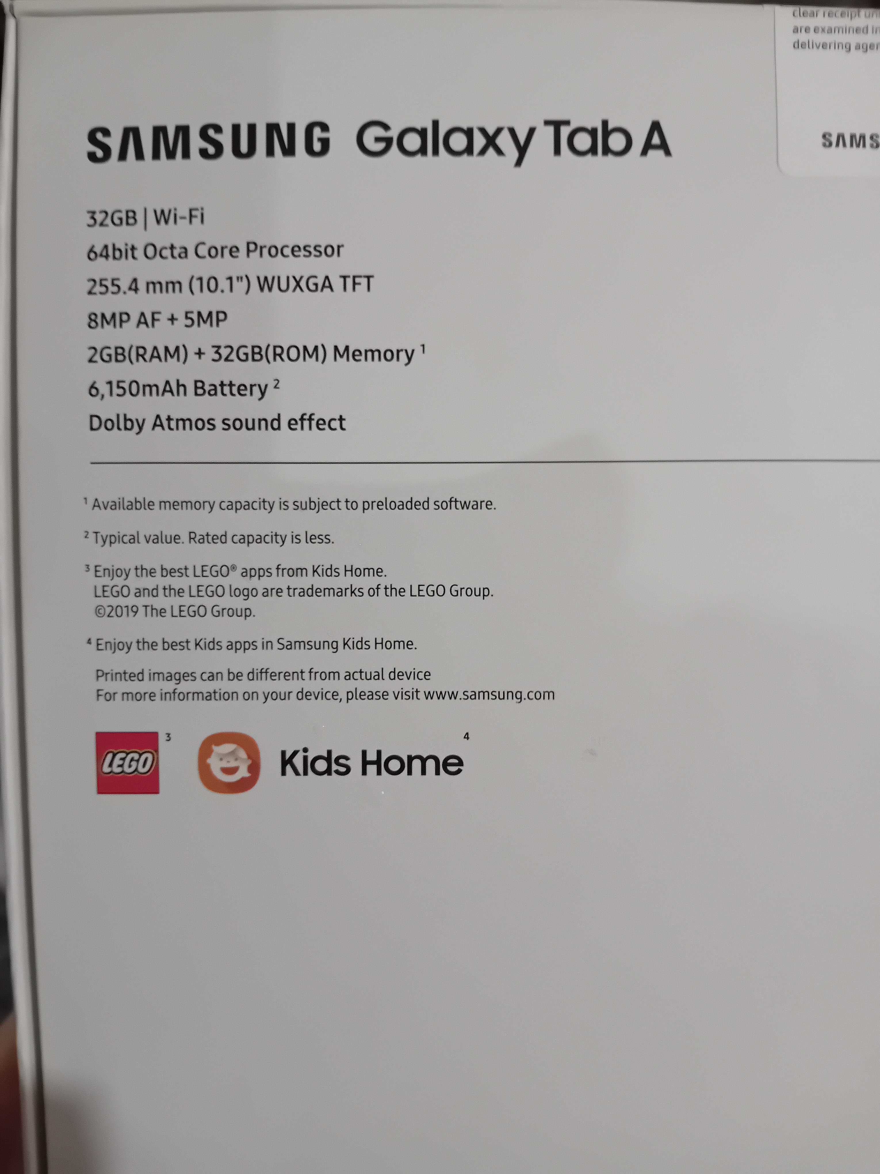 Tablet Samsung Galaxy A 10"