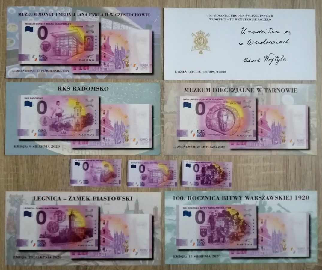 0 euro - zestaw 6 folderów + naklejki