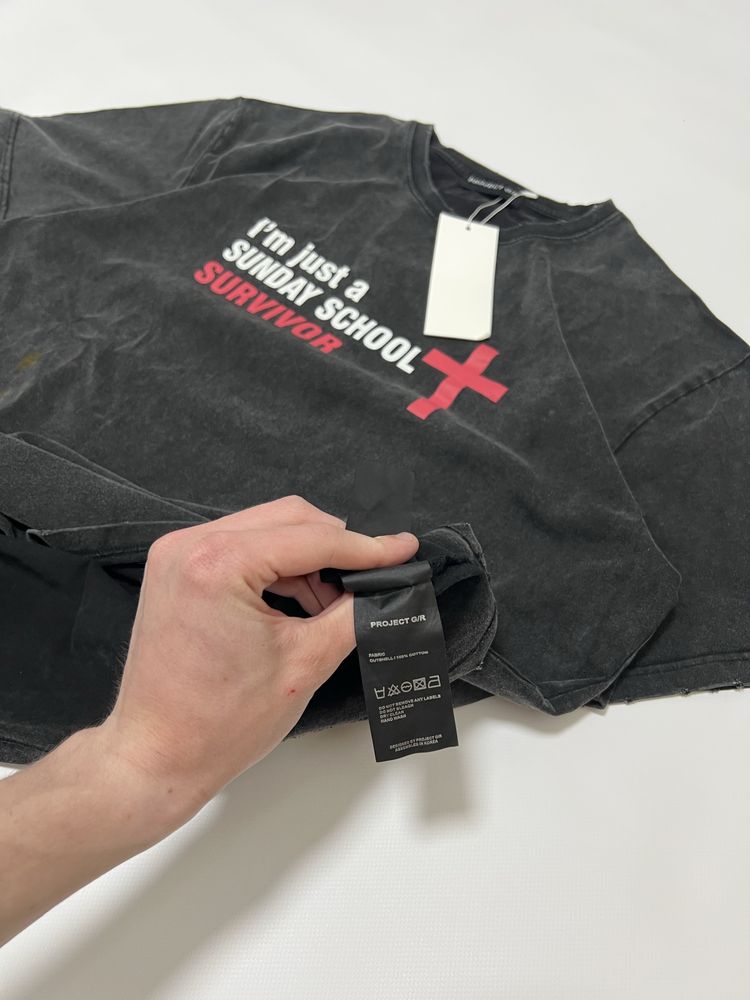 Футболка Grailz Project G/R opium archive washed black M