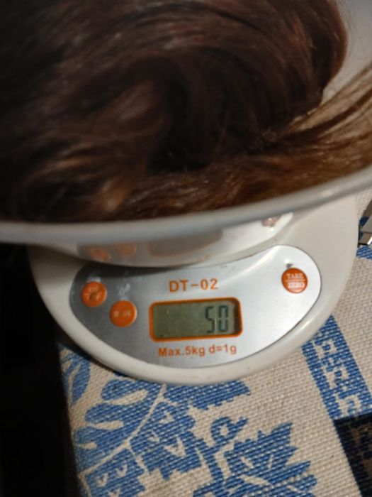 Нефарбоване волосся 35 см шиньон