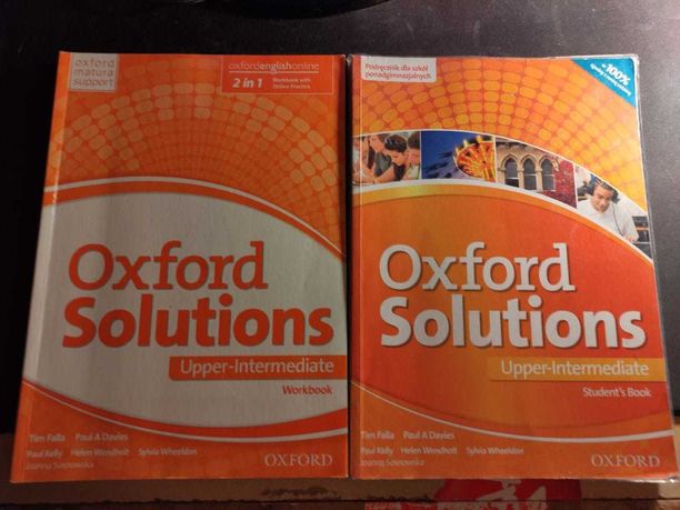 Oxford Solutions upper-intermediate podręcznik i ćwiczenia ang