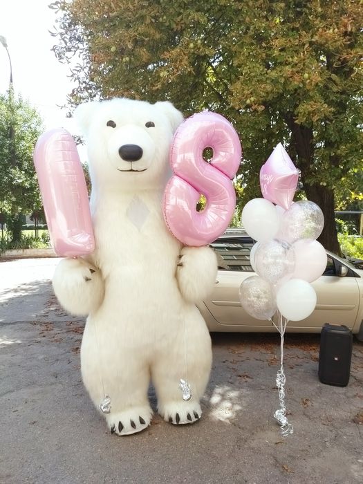 Вітання Поздравление Лабубу Белого белый Мишка Панда Стич Зайка Тедди