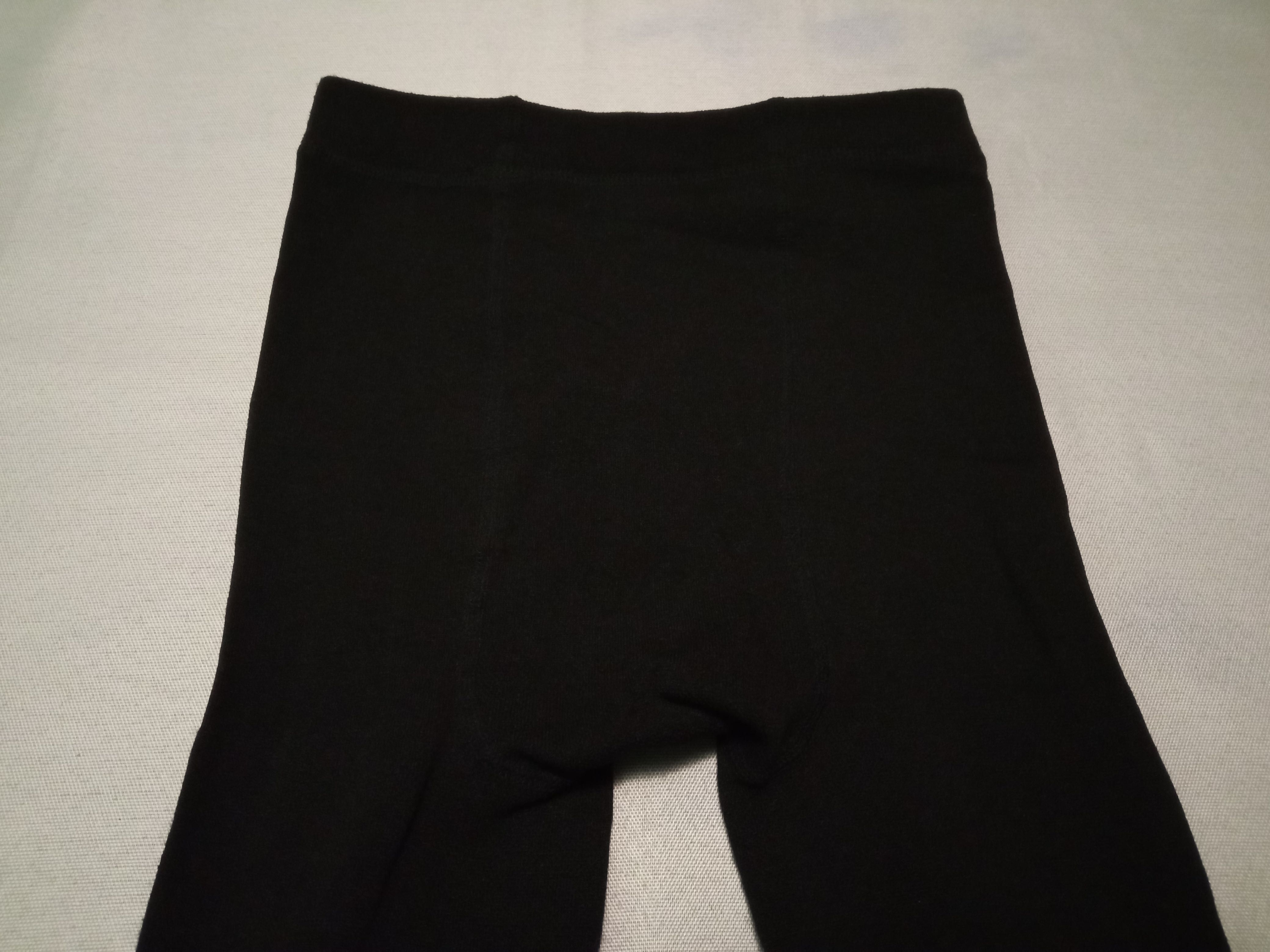Legginsy ocieplane grube z klinem czarne S/M