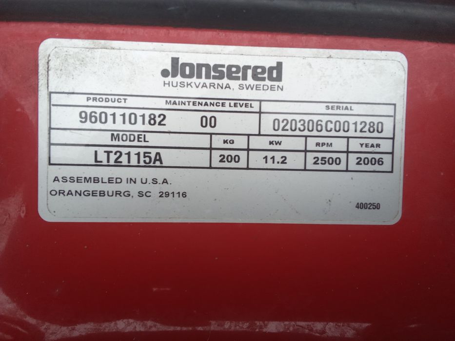 Kosiarka Traktorek Jonsered LT 2115 A