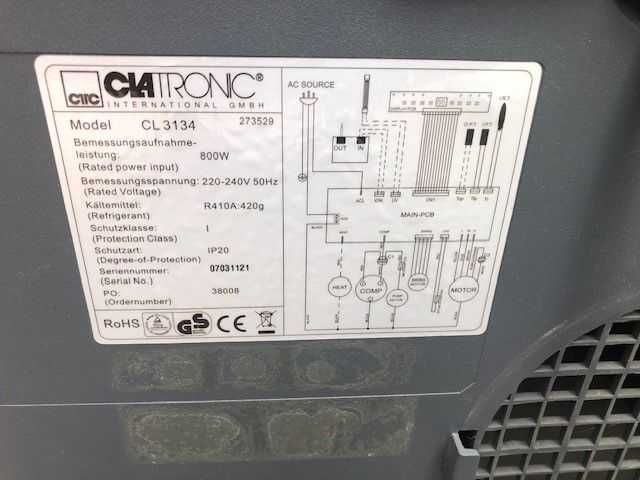 Klimatyzator  Przenośny CLATRONIC CL3134 Moc 2KW + Rura Szczecin