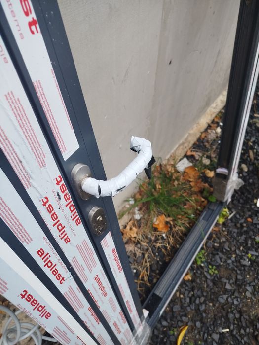 Nowe Drzwi zewnętrzne PCV Antracyt z ramą 116 x 210