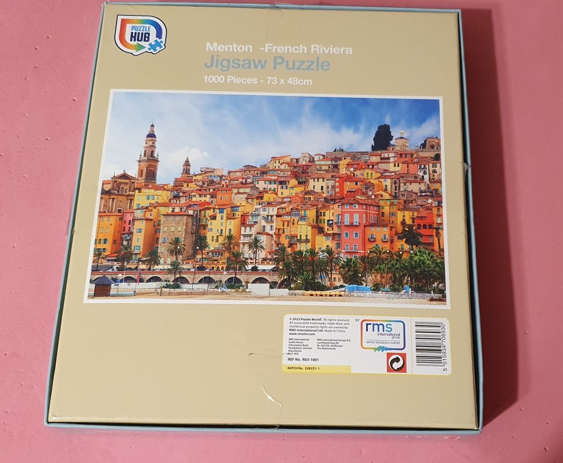 Jigsaw puzzle 1000, Menton-French Riviera