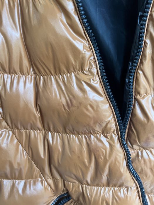 Plaszcz puchowy pikowany karmel brąz L