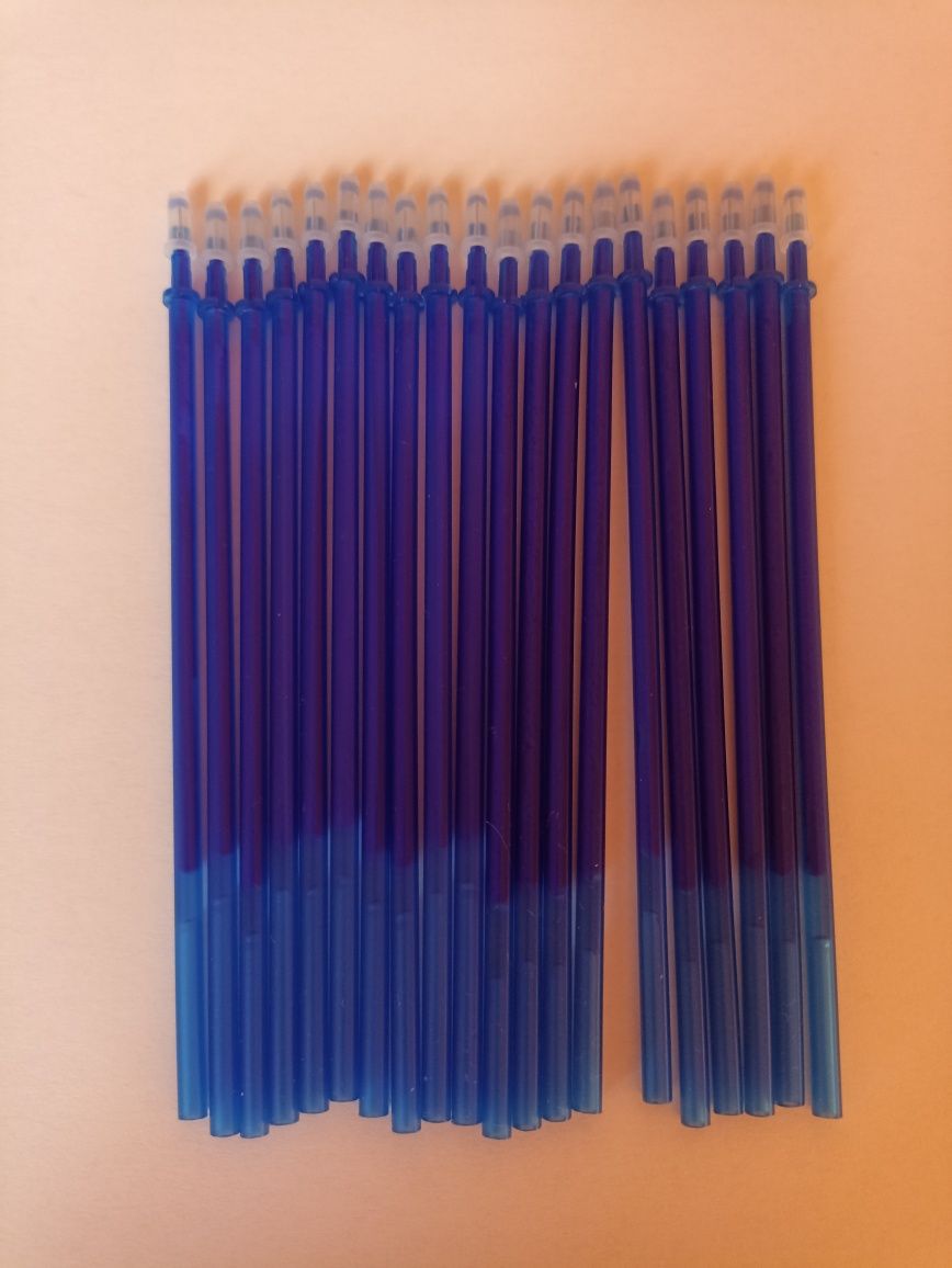 Zestaw 40 szt wkłady do długopisów zmywalnych ścieralnych niebieskie