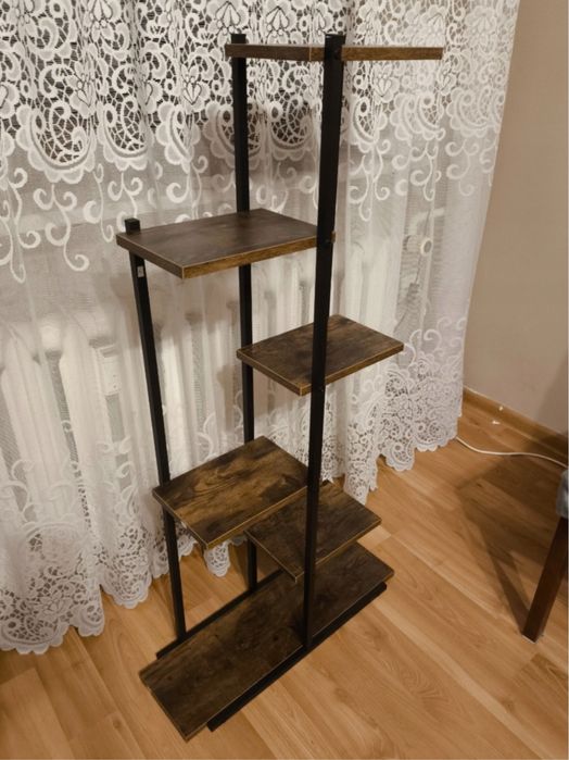 Kwietnik metalowy stojący – loftowy stojak na kwiaty, 6 poziomów