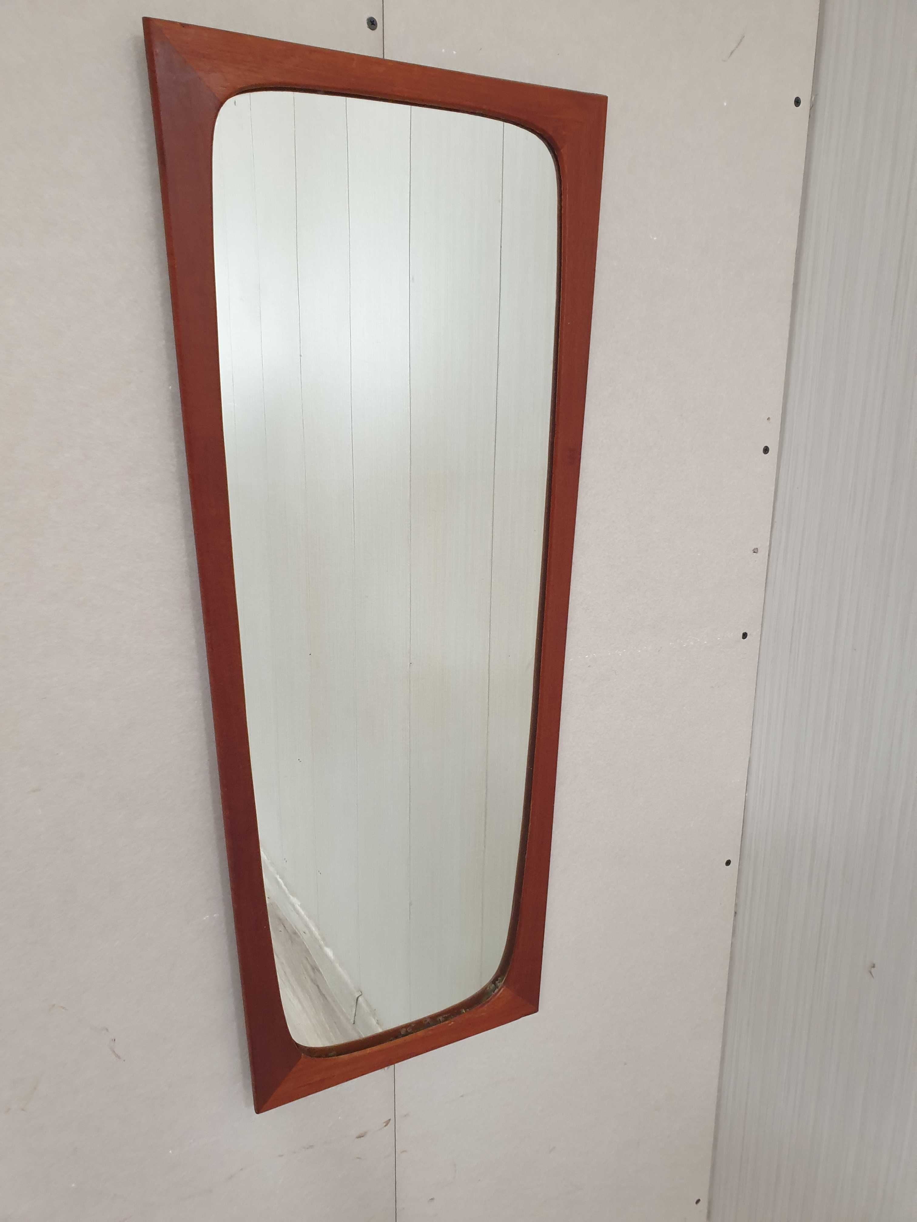 lustro duńskie teakowe 82x36
