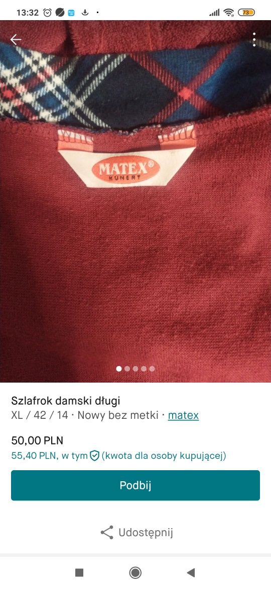 Szlafrok Unisex Matex