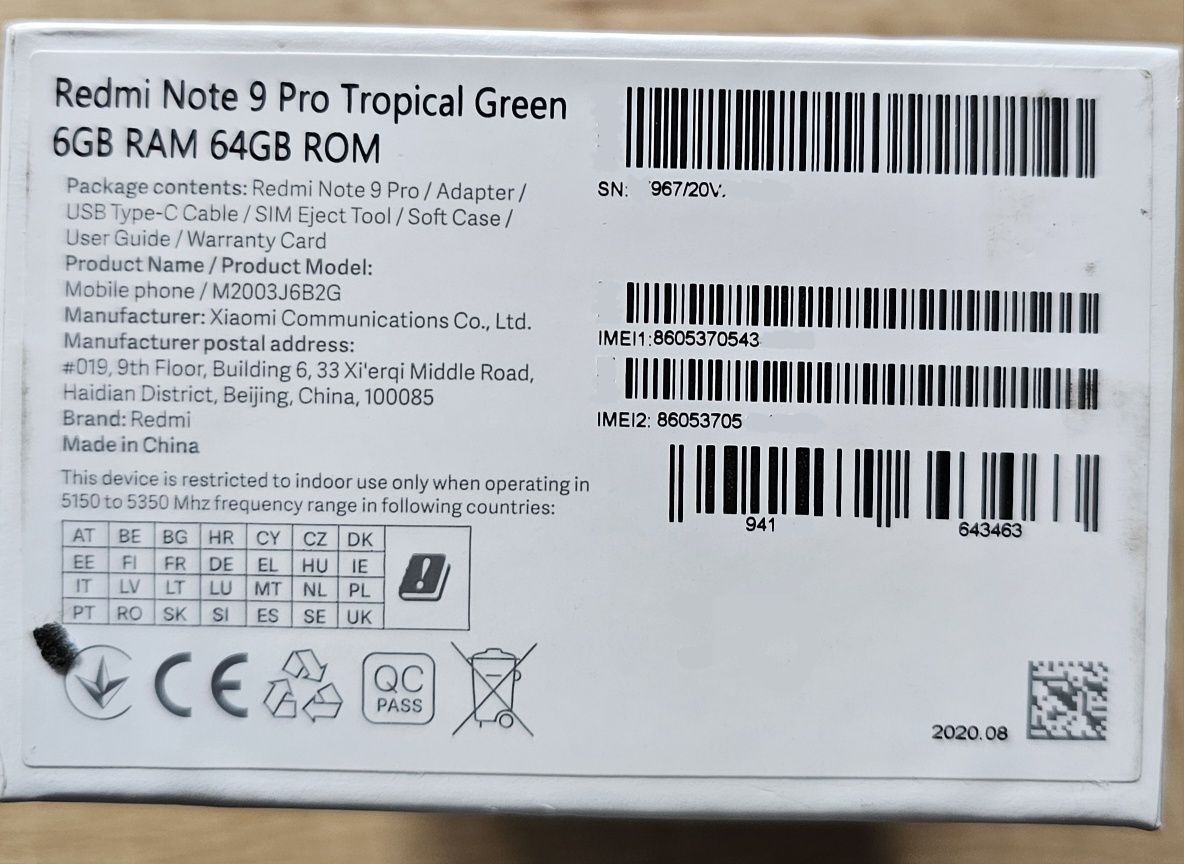 Xiaomi Redmi Note 9 Pro Tropical Green 6GB RAM 64GB pamięć POLECAM!