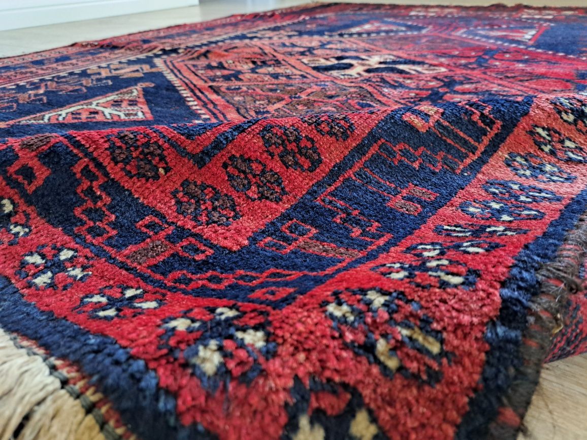 Niespotykany ręcznie tkany wełniany dywan Hamadan 170x260cm nr 1507