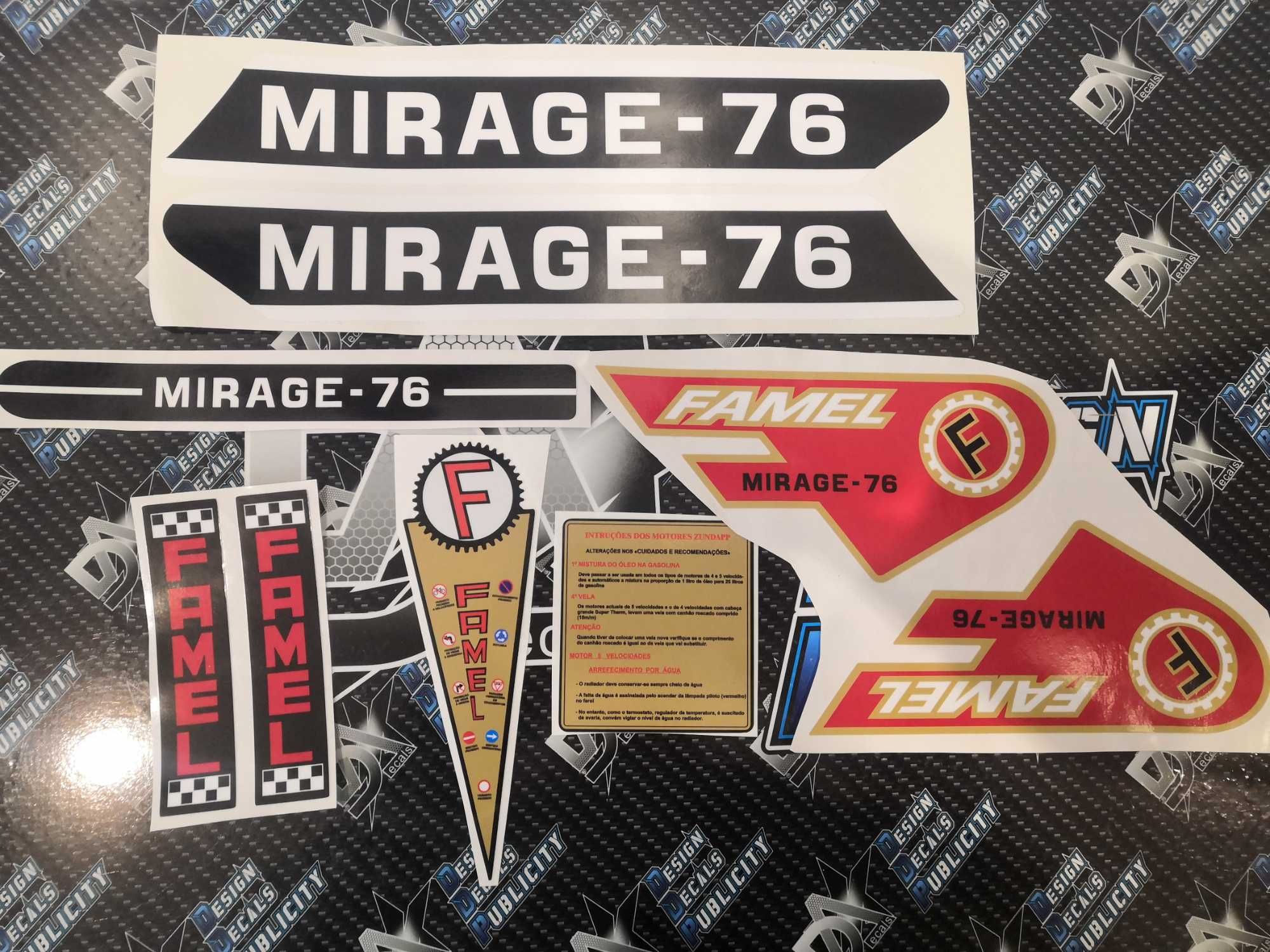 Autocolantes para Famel Mirage 74, 75, 76