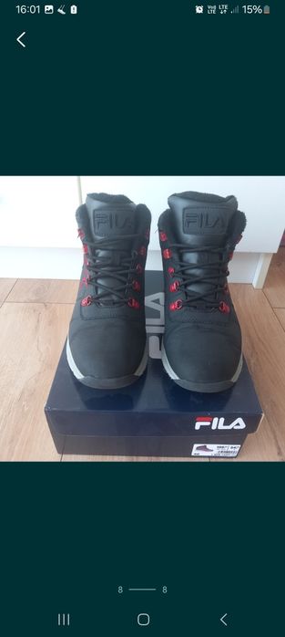 Buty FILA czarne zimowe kozaki na zimę dla chłopca rozmiar 40