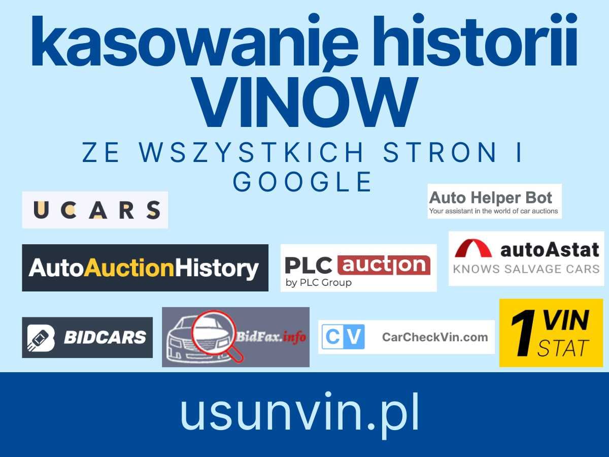 Usuwanie Historii VIN auta z USA, KANADY - STAT.VIN, PLC.UA, UCARS.PRO