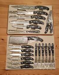 Nowy zestaw noży i sztućców do steków + walizka
