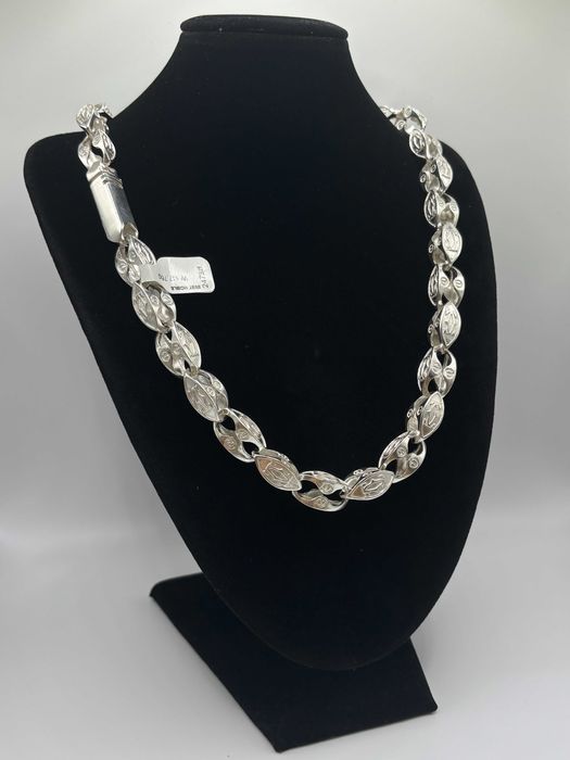 Piękny Nowy Srebrny Łańcuszek P. 925, W. 117,76g, NR 268 KRZY