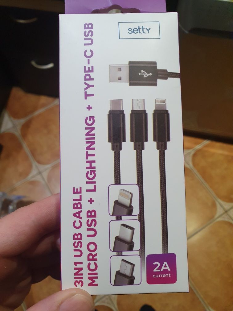 Usb kabel 3in1 USB - Lightning, USB - Micro USB, USB - USB Typ-C
Param