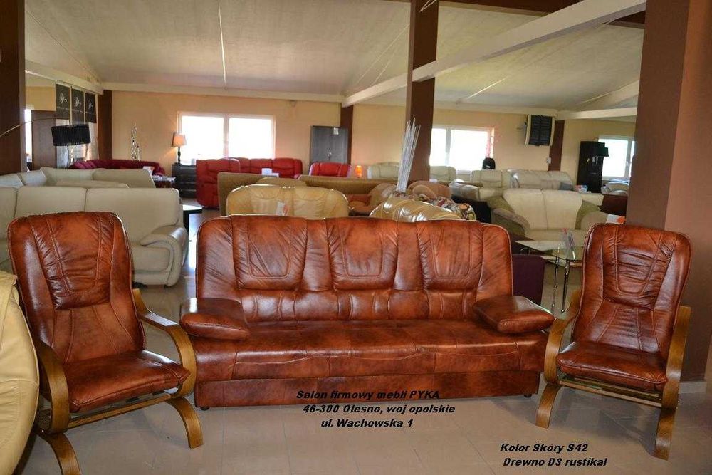 Komplet FINKA - Skóra Naturalna, ze spaniem +pojemnik= PRODUCENT Pyka