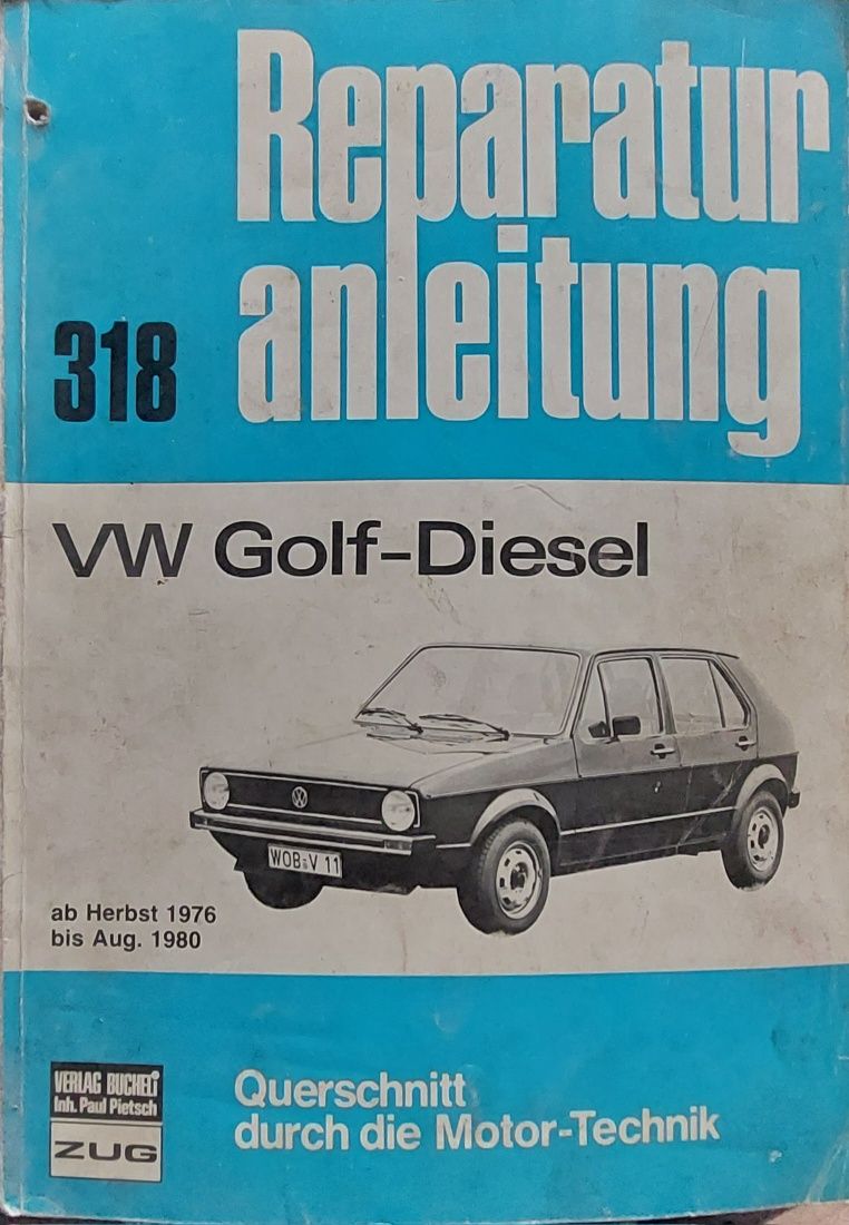 Książka Naprawa samochodów VW Golf, po niemiecku