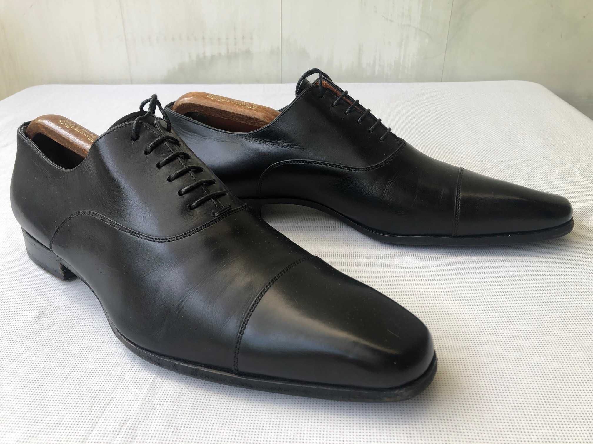 Кожаные туфли на шнурках Santoni (Италия)