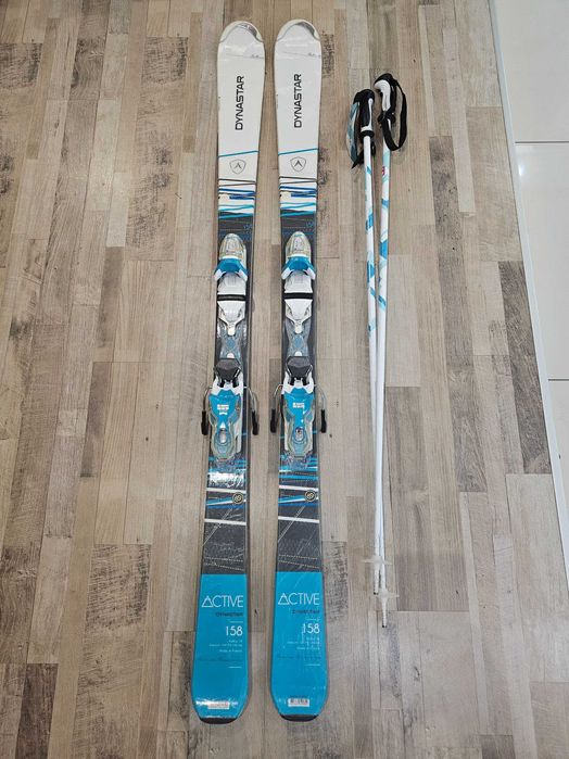 Narty Dynastar Active 158 wiazania kije zestaw Warszawa