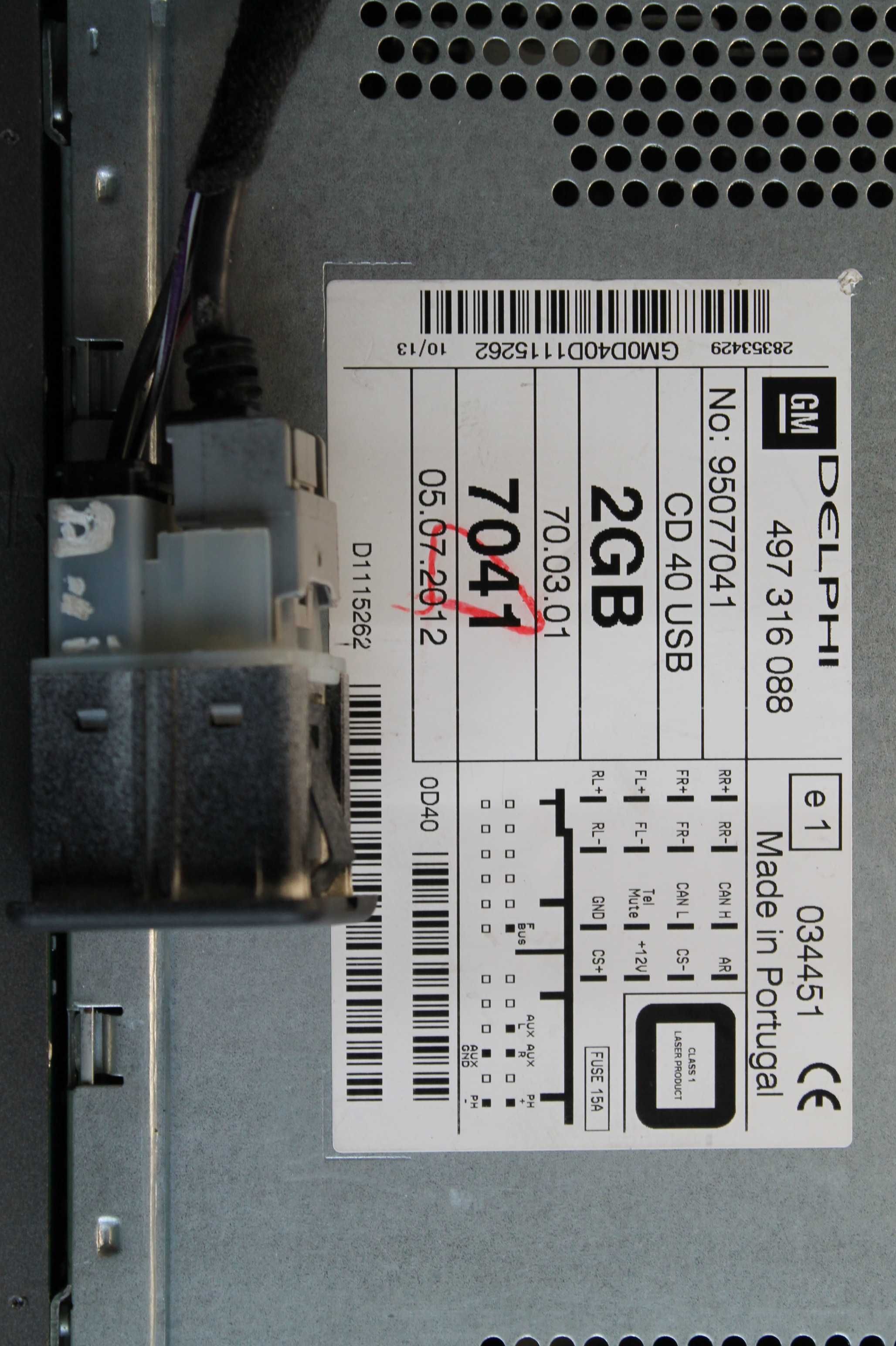 Radio CD40 USB wylogowane