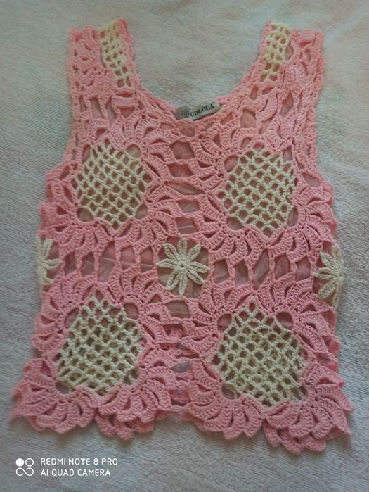 Футболка майка вязанная