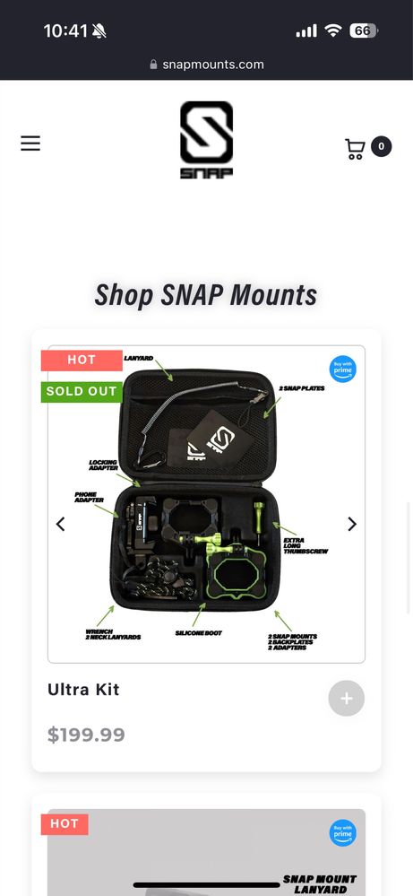 Mocowanie snap do gopro i innych kamer sportowych