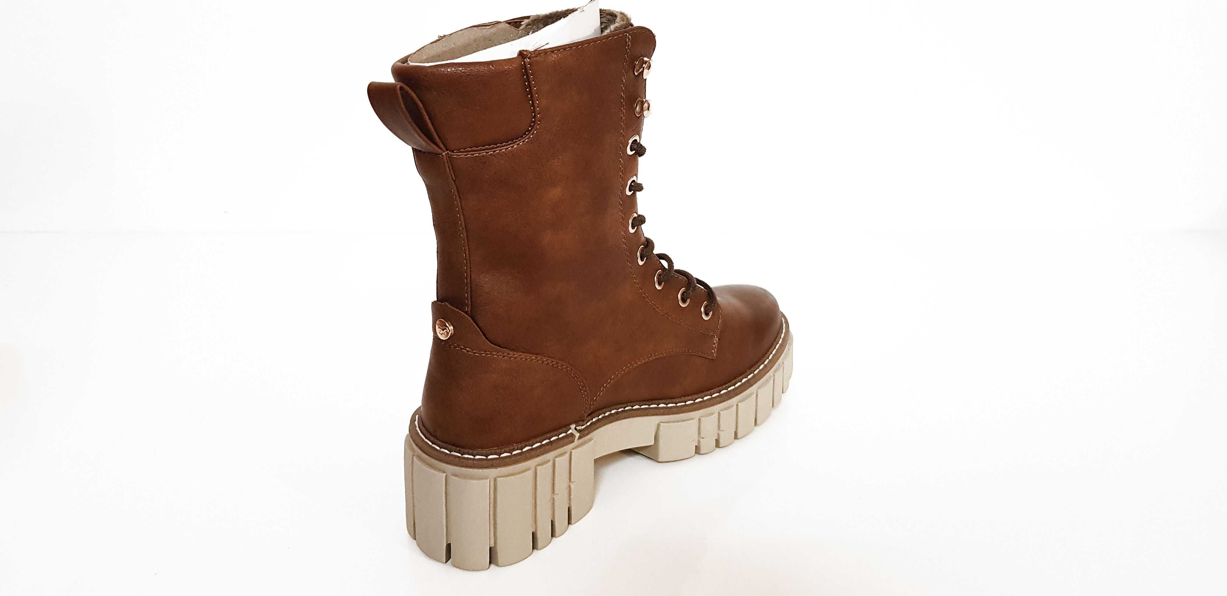Botki damskie MUSTANG brąz r. 39 SALE !!!