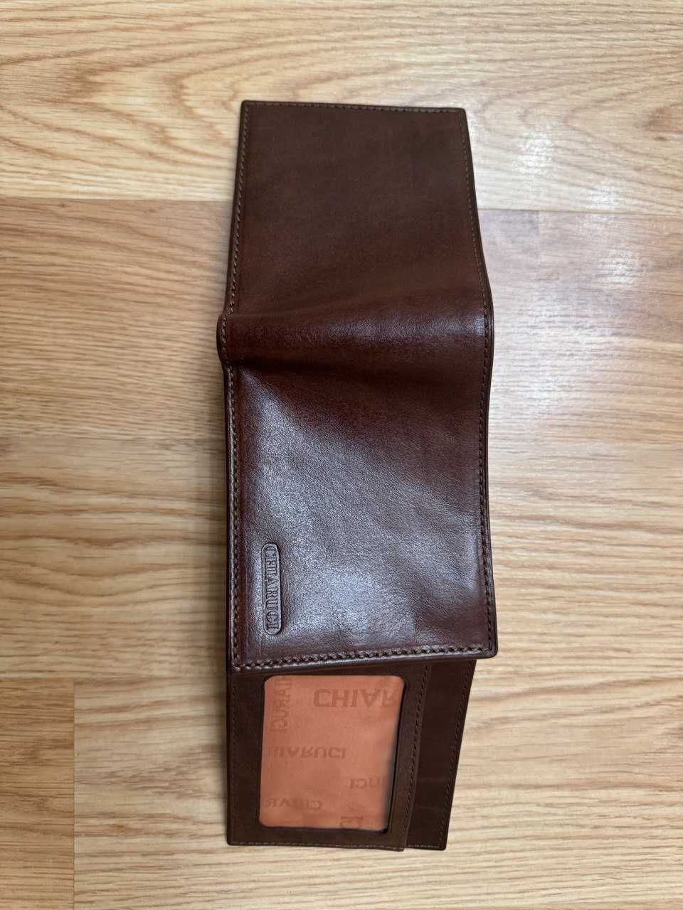 Італійський шкіряний гаманець Chiarugi коричневе портмоне