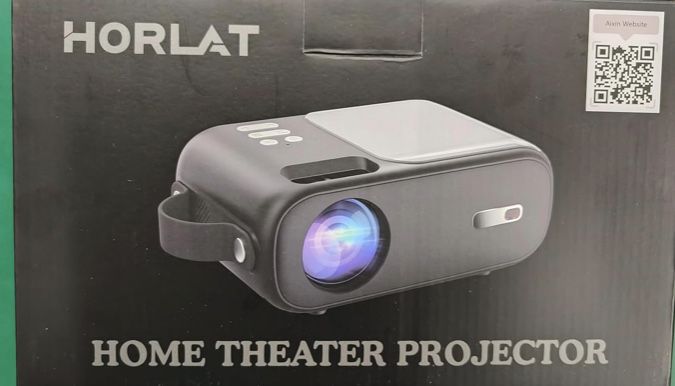 HORLAT Mini projektor do iPhone'a, projektor Bluetooth 5G, WiFi