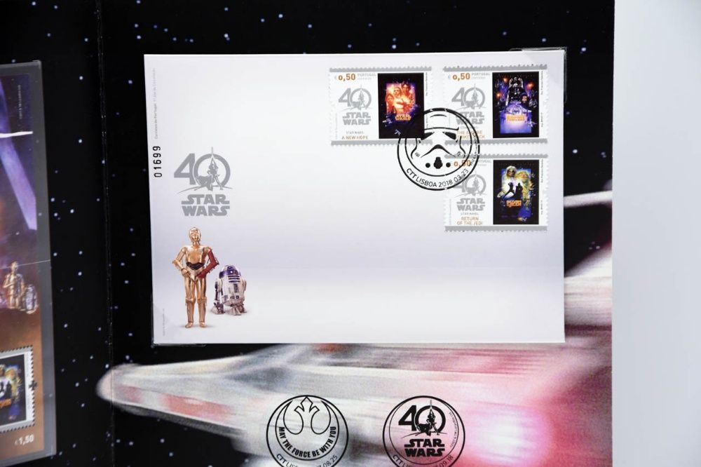 Star Wars Selos CTT Edição limitada com envelope de 1º Dia circulação