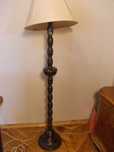 Stara metalowa lampa stojąca 135/160 cm.