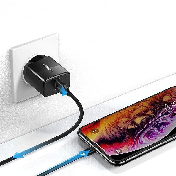 Ugreen ładowarka sieciowa Usb 2,1a czarny (50459)